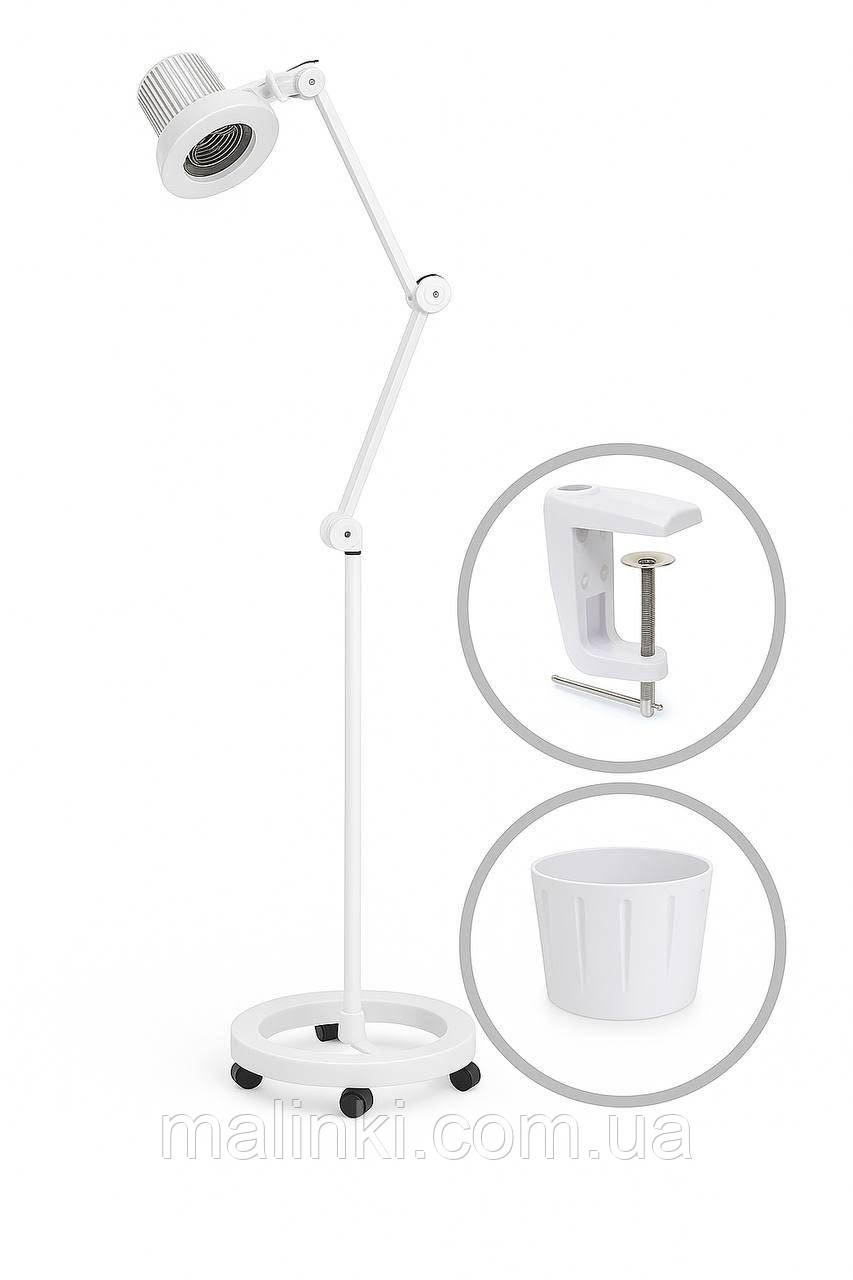 Професійна витяжка лампа для педикюру і подології на нозі Dustwell Air Dust + кріплення струбцина + захисний ковпак., фото 1