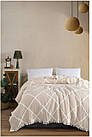 Муслінове двостороннє покривало Jacquard Exclusive Moss Home 230 х 250 см. бежевий