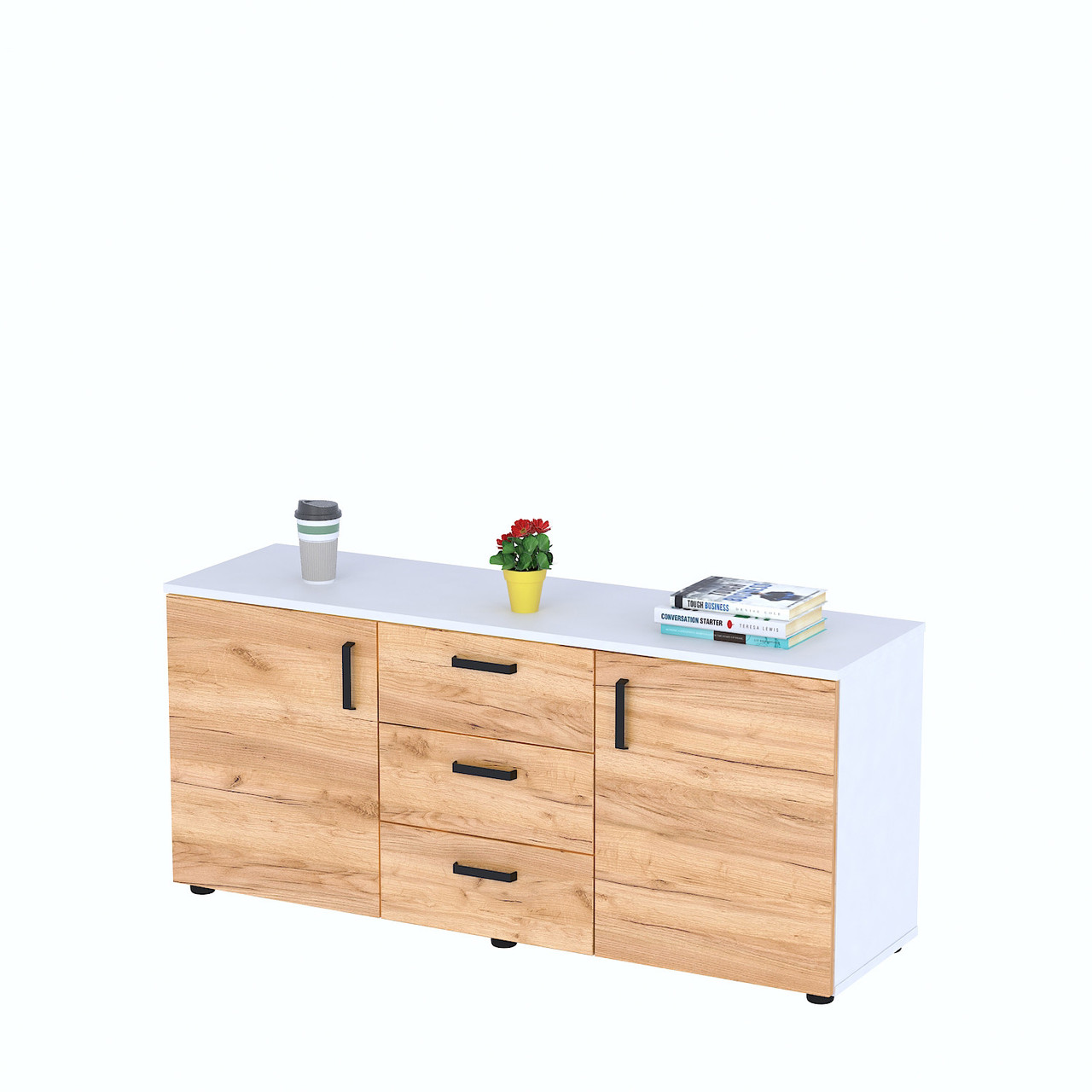 Тумба NTB-140-62 Дуб Крафт золотой - Белый, фото 1