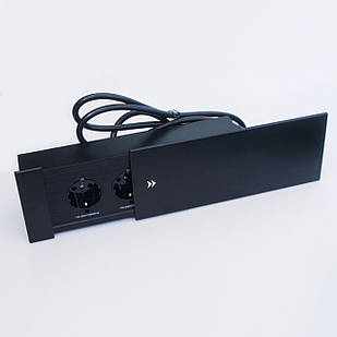 Настільна розетка 280x100 одностороння чорна