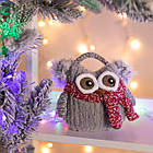 Новорічна м'яка іграшка Novogod'ko «Сова в навушниках», 19 см, фото 2