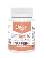 Кофеїн Stark Pharm — Caffeine 100 мг (100 таблеток) (в 2 рази вигідніший від аптечного)