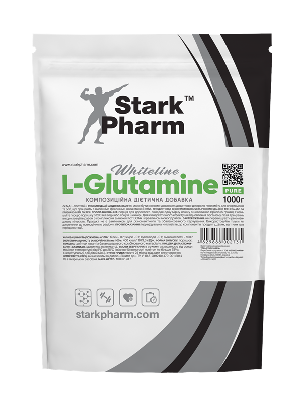 Глютамін без смаку Stark Pharm L-Glutamine 1000 грамів