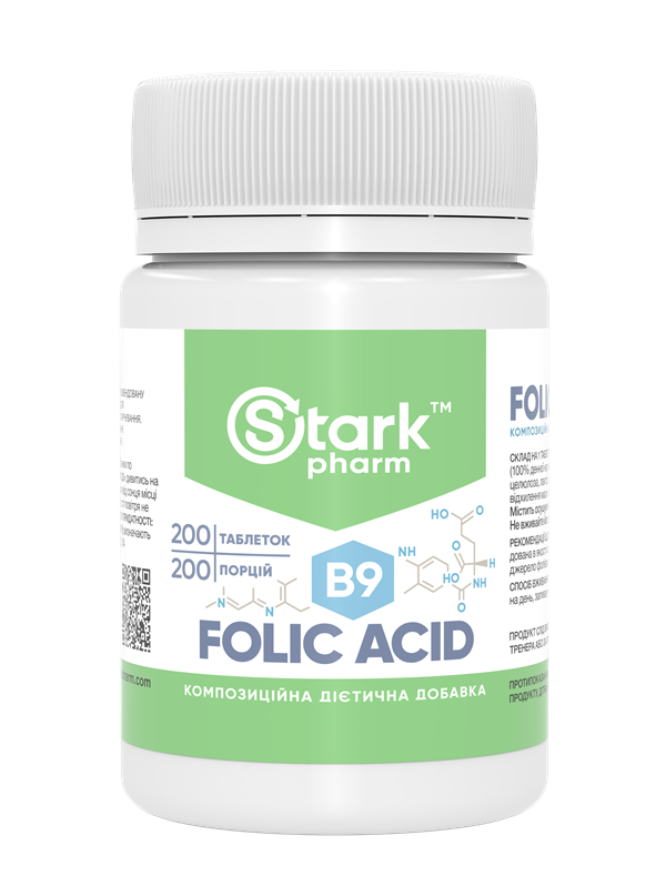 Фолієва кислота Stark Pharm Folic Acid 400 мкг 200 таблеток