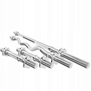 Набір з 4 грифів (прямий, вигнутий, гантельні грифи, металеві)