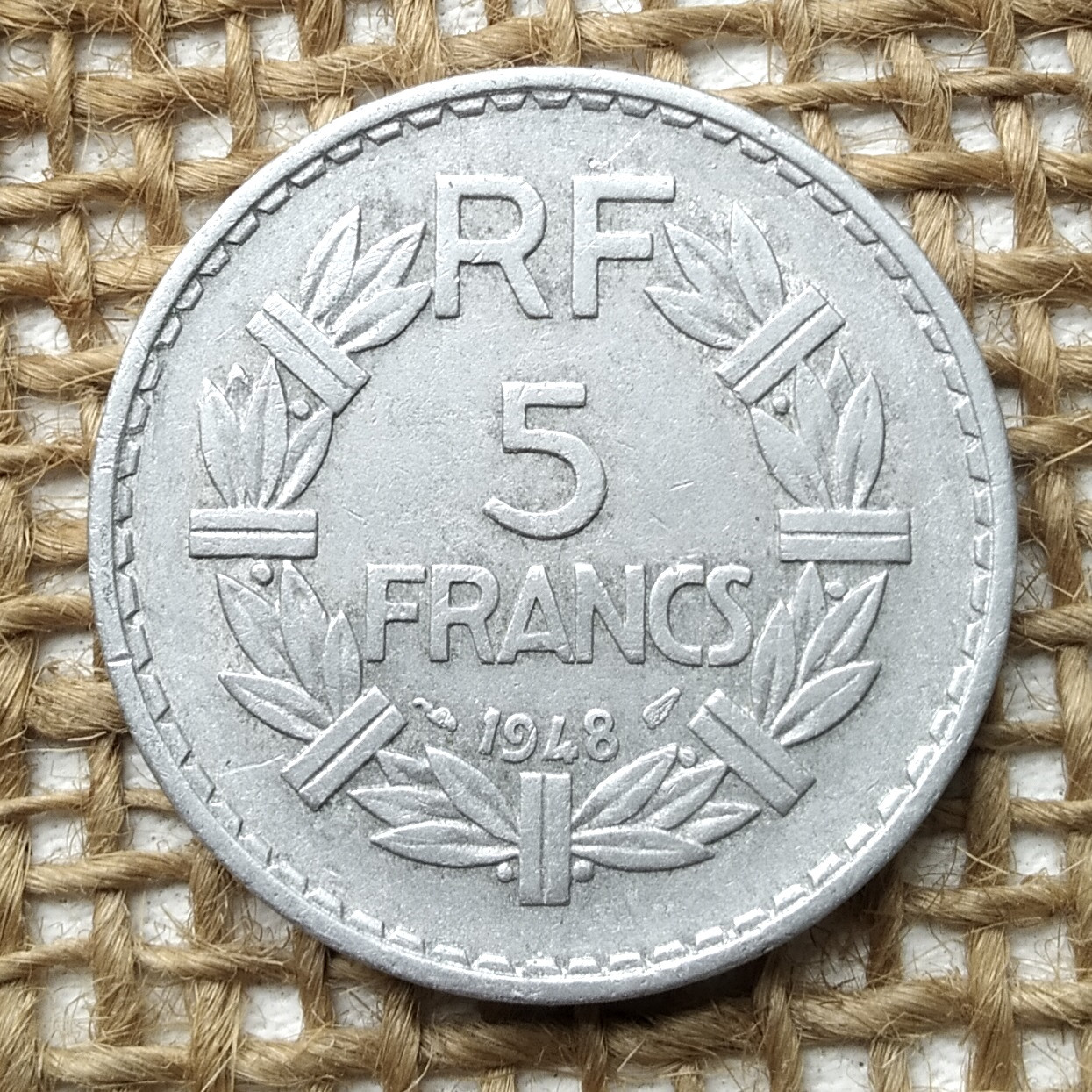 5 франкiв 1948 року. Францiя, фото 1