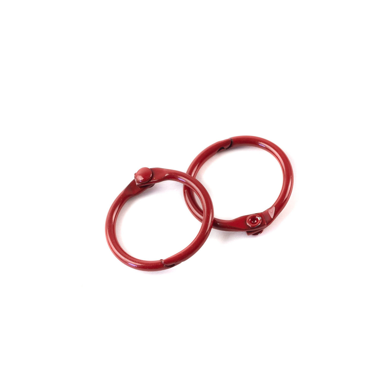 Кільце для блокнота металеве роз'ємне яскраво-червоний 20мм 1шт KDA076, фото 1