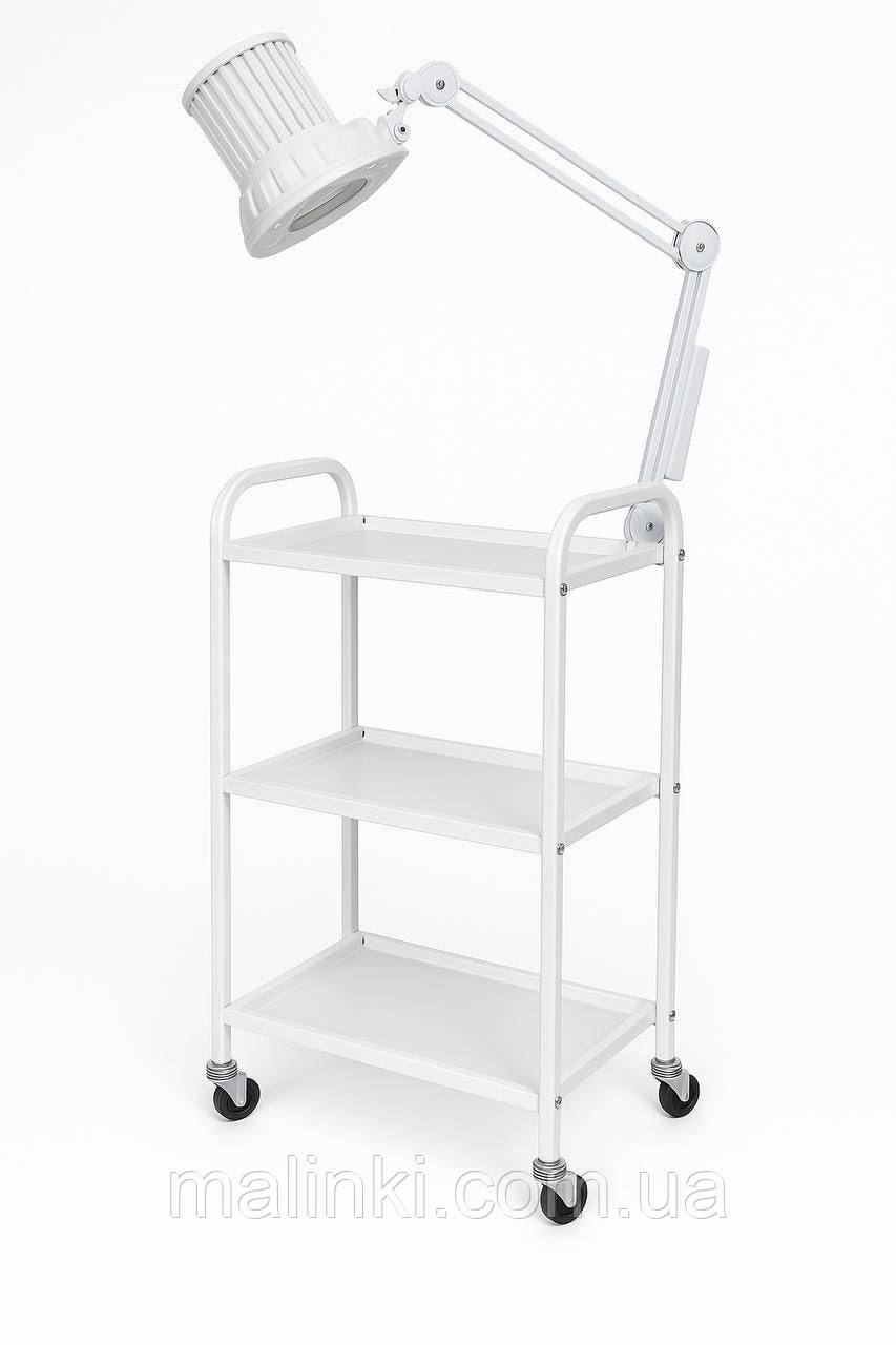 Витяжка лампа для педикюру і подології на нозі Dustwell Air Dust + кріплення струбцина + візок маніпуляційний, фото 1