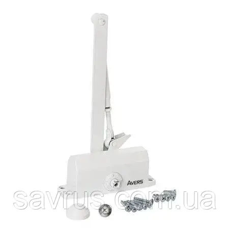 Доводчик до дверей Avers на 45 кг, білий, DC-45-W, фото 1