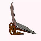 Дерев'яний тримач для ноутбука, Sky-Design PN-002, Коньяк / Універсальна підставка для ноутбука / Підставка для планшета, фото 4