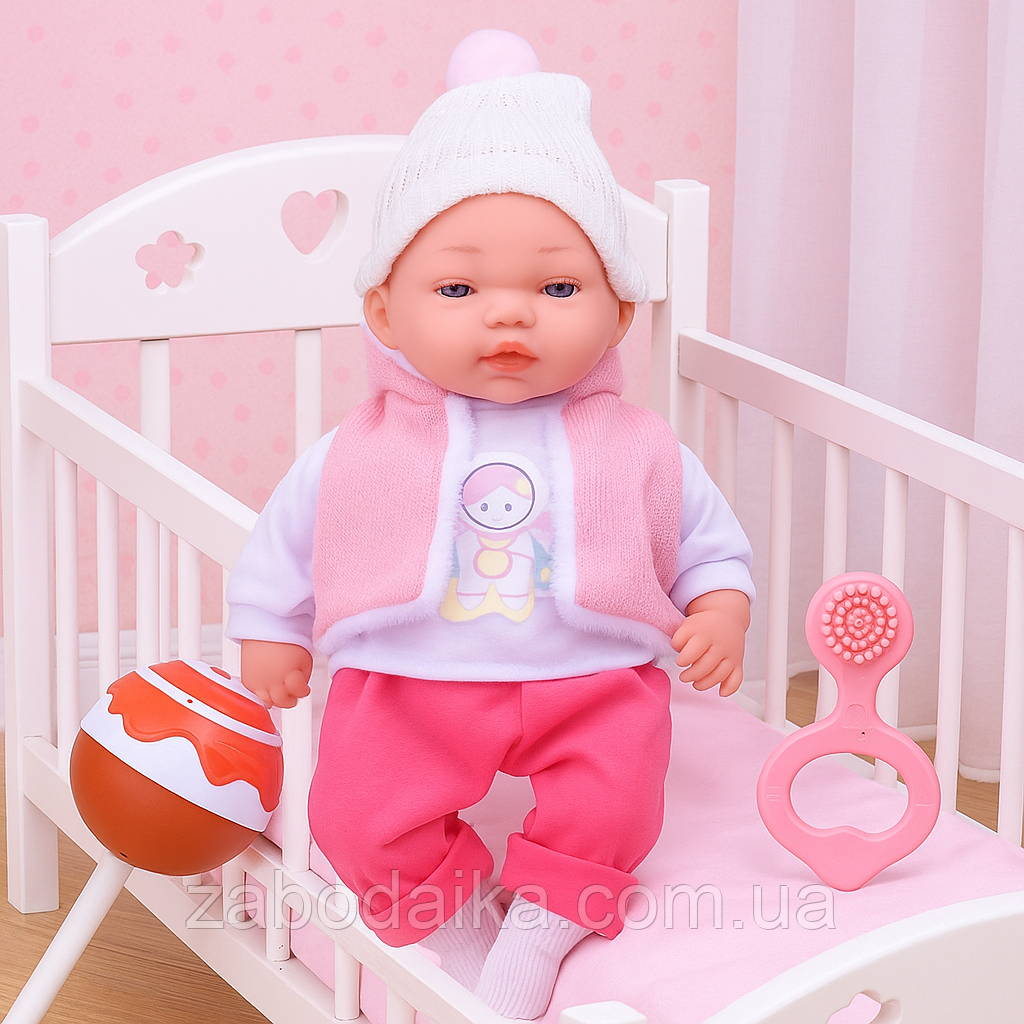 Лялька Пупс м'яко набивнийзивний інтерактивний малюк новонароджений DH 2369 G, фото 1