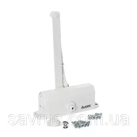 Доводчик до дверей Avers на 65 кг, білий, DC-65-W, фото 1