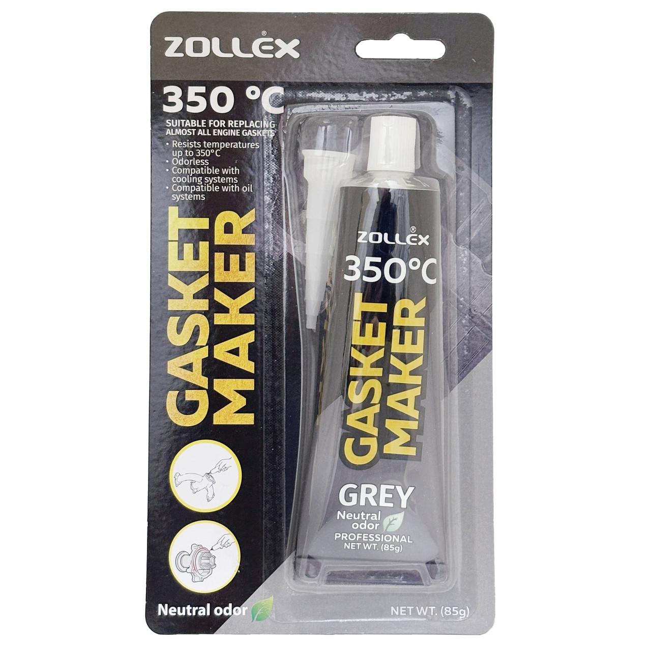 Герметик сірий прокладок силікон. (343*С) 0.085кг (тюбик)