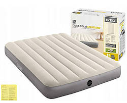 Надувний велюровий матрац Intex 191*137*25 см