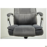 Крісло офісне для керівника Джуліан / Julian велюр сірий, ТМ Амф, фото 7