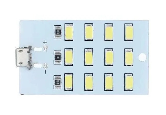 Світлодіодна LED панель 12 × SMD 5730 5V micro-USB, фото 1