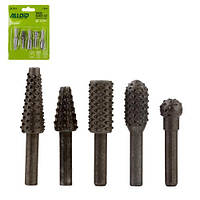 Alloid. Набор фрез по дереву 5шт, хвостовик 1/4"