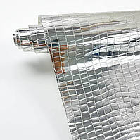 Вінілове полотно, з принтом крокодила колір Silver (оберіть розмір)