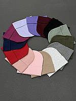 Базові котонові демісезонні жіночі шапки лопата