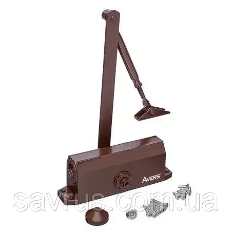 Доводчик до дверей Avers на 85 кг, коричневий, DC-85-BR, фото 1