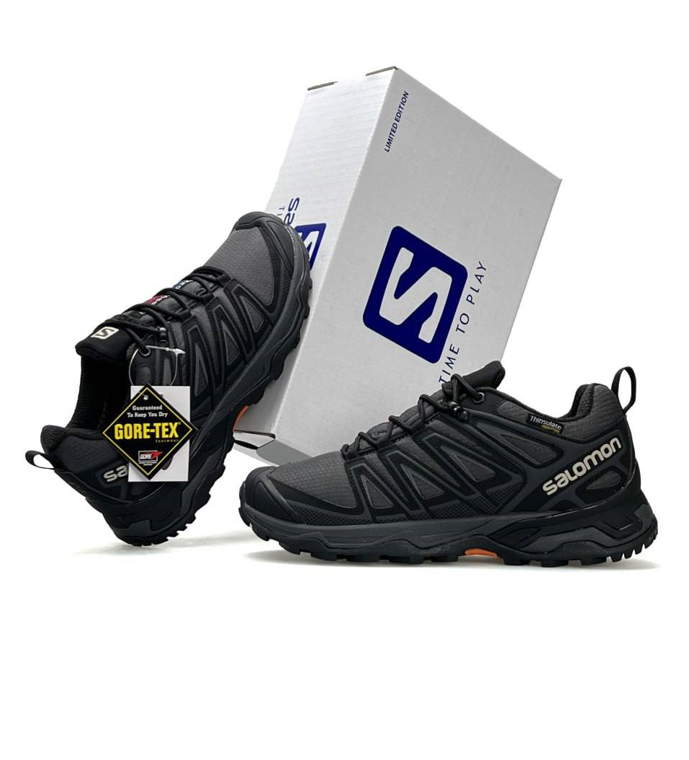 Чоловічі термо кросівки Salomon Speed Cross Pro GTX Thinsulate Grey Black сірі Саломон Гортекс теплі євро зима gtx, фото 1
