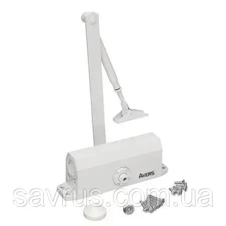 Доводчик до дверей Avers на 85 кг, білий, DC-85-W, фото 1