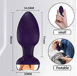 Анальна пробка з вібрацією на пульті, Стимулятор анусу, Вібропробка для анального сексу, Інтимні іграшки, фото 6