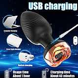 Анальна пробка з вібрацією на пульті, Стимулятор анусу, Вібропробка для анального сексу, Інтимні іграшки, фото 7