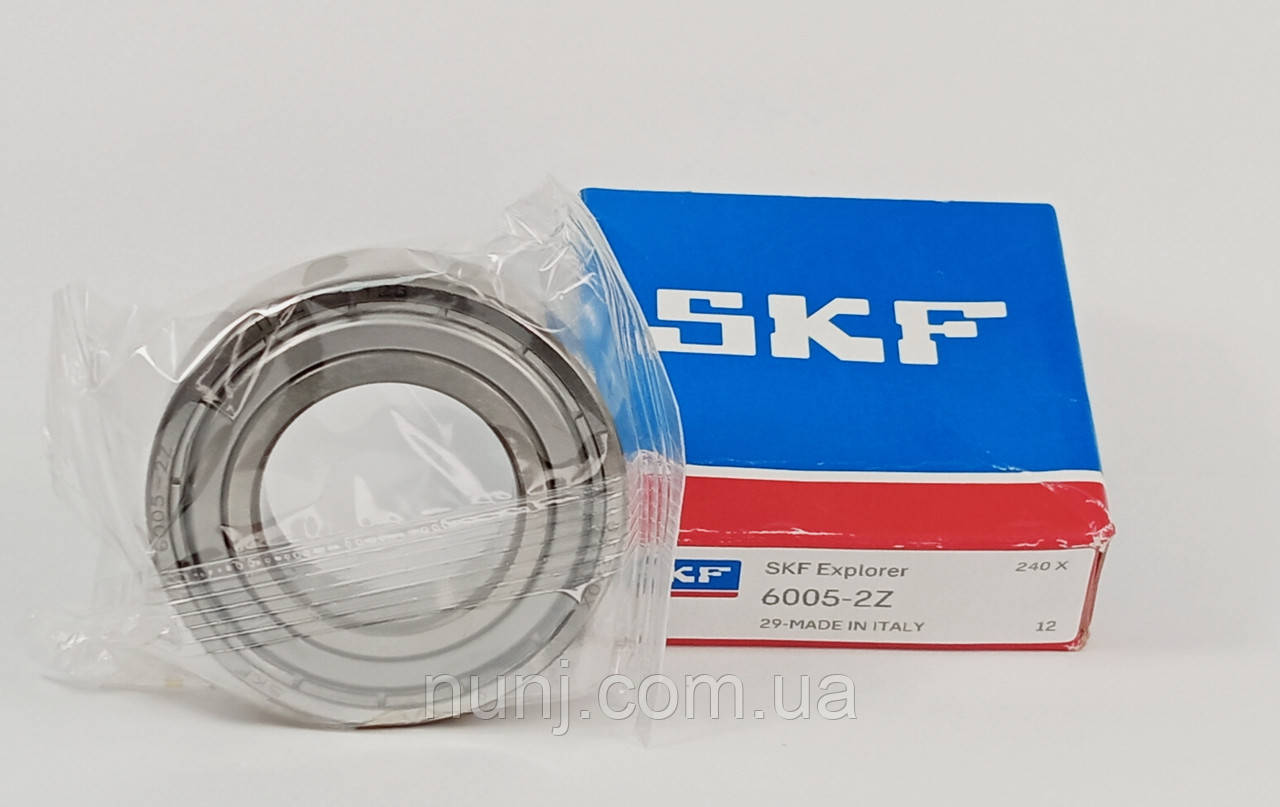 Підшипник 6005-ZZ SKF (80105) розміри: 25*47*12 кульковий радіальний закритий, фото 1