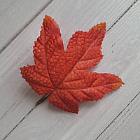 Лист клена ЛЮКС 10 шт (14 на 13 см) Червоний