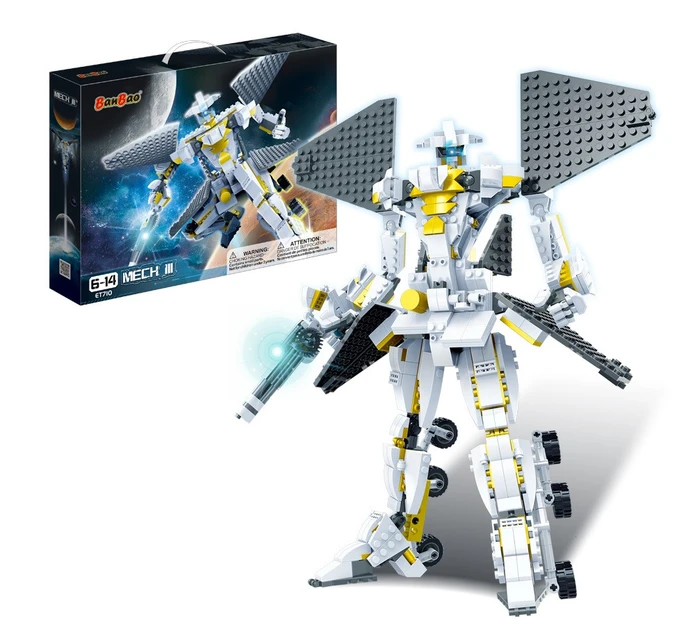 Конструктор-трансформер ET710 BanBao Mech 3 Самурай 567 деталей, фото 1