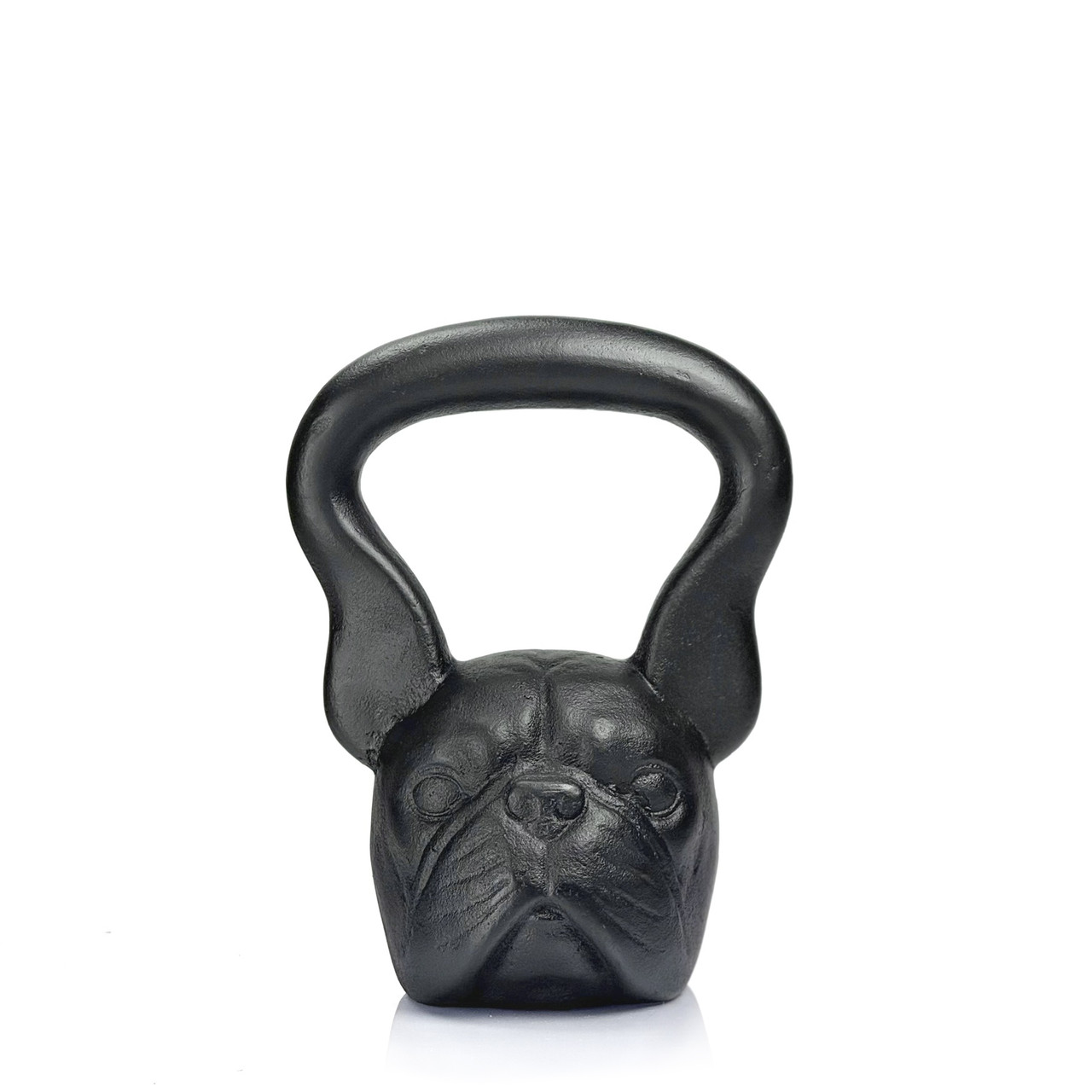 Лита гиря ручної роботи "Bulldog" Чорна 10 кг | Оригінальний подарунок для спортсмена, фото 1
