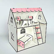 Ляльковий будинок "РОЖЕВА ХМАРИНКА" NestWood для LOL, рожевий + меблі, фото 8