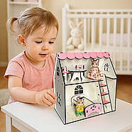 Ляльковий будинок "РОЖЕВА ХМАРИНКА" NestWood для LOL, рожевий + меблі, фото 4