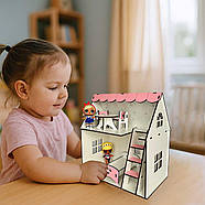 Ляльковий будинок "РОЖЕВА ХМАРИНКА" NestWood для LOL, рожевий + меблі, фото 5