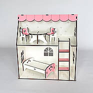 Ляльковий будинок "РОЖЕВА ХМАРИНКА" NestWood для LOL, рожевий + меблі, фото 6