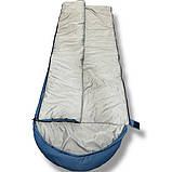 Спальний мішок блакитний (до -0). Спальник туристичний, військовий, фото 5