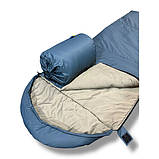 Спальний мішок блакитний (до -0). Спальник туристичний, військовий, фото 7