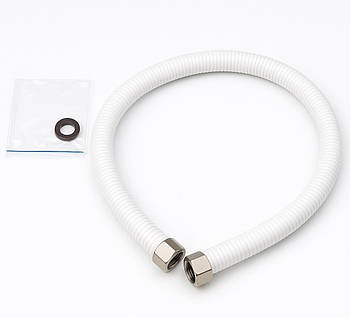 Шланг гнучкий білий гофрований, нержавіюча сталь, 20см діаметр 1/2" FLEXY ECO-FLEX WHITE