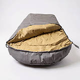 Спальний мішок Сірий (до -0). Спальник туристичний, військовий, фото 4