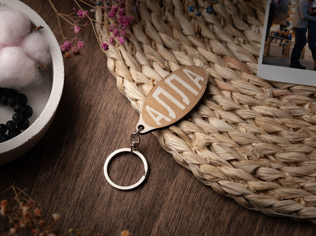 Брелок дерев'яний. АЛЛА. 60х30мм, фото 1