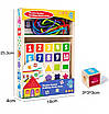 Дерев'яна шнурівка сортер логічна гра з кубиками дитині для навчання рахунку і кольорів Цифри фігури картки, фото 8