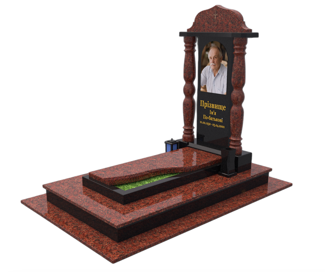 Пам’ятники з червоного граніту No263, фото 1