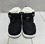 Дитячі високі кросівки хайтопи Jong Golf утеплені чорний 21-25, фото 6