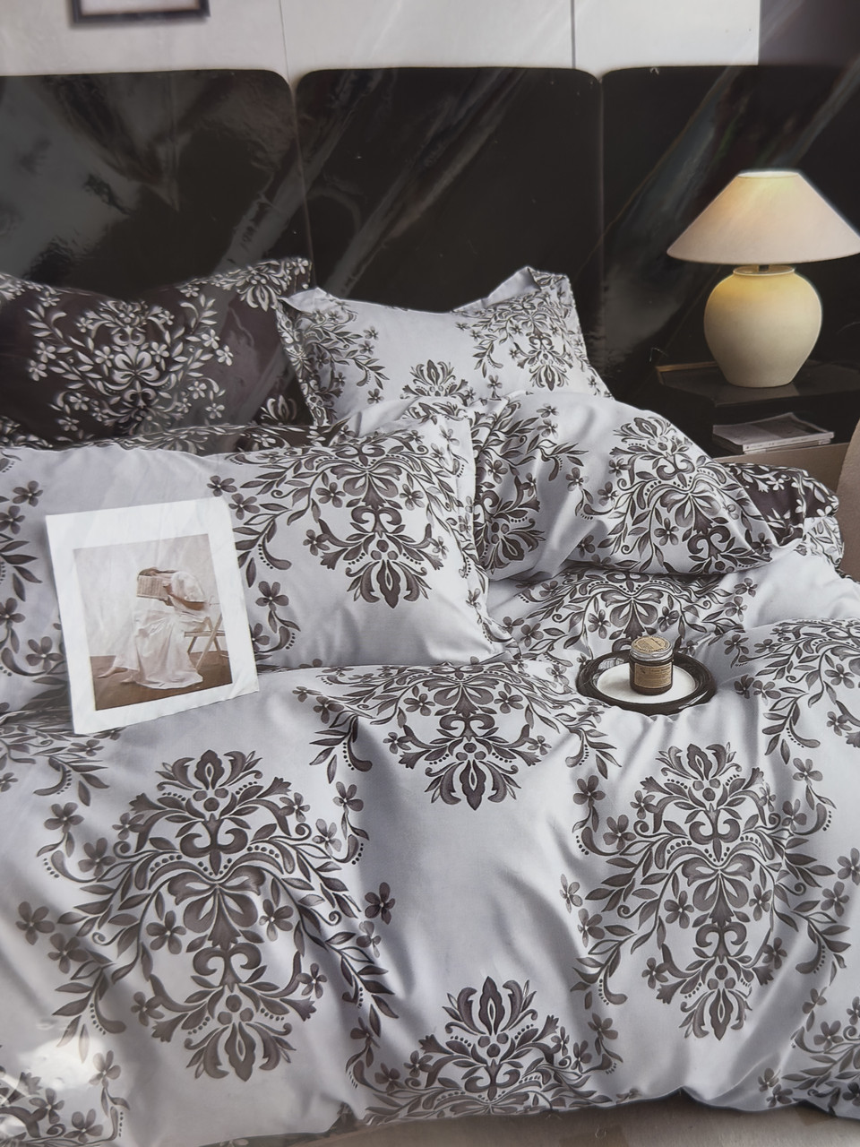 Фланелева сімейна постільна білизна/Комплект постільної білизни з двома підковдрами, фото 1