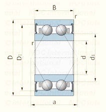 Підшипник DAC 305523 2RS (ACB 30550023) BEL розміри 30*55*23, фото 2