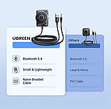 Адаптер Bluetooth автомобільний UGREEN CM723, AUX, мікрофон, Bluetooth 5.4, чорний, фото 4