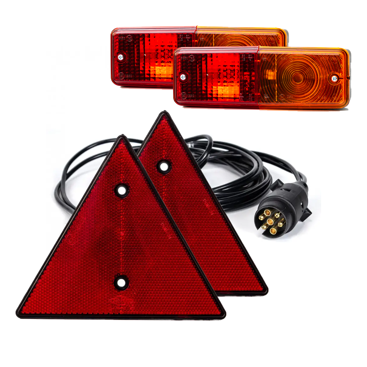 Ліхтарі на причіп задні FRISTOM FT-007 із кабелем 3,5 м, вилкою 7 PIN та відбивачами, фото 1