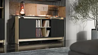 Комод Porto дуб кремона/чорний Cama meble