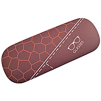 Футляр для окулярів із малюнком "Glasses" 3,5*16,5*6 см чорно-сливовий, кейс для окулярів